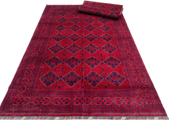 Authentic Afghan Handmade Rug – Premium Hand-Knotted Wool Carpet, Traditional Artisan Design