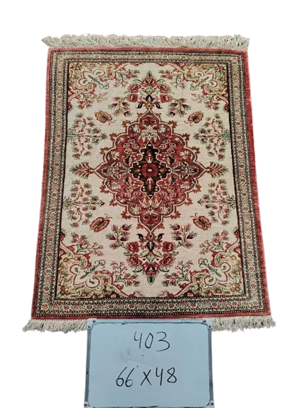 Authentic Qom Rug – Handwoven Natural Wool Persian Carpet, Premium Traditional Design