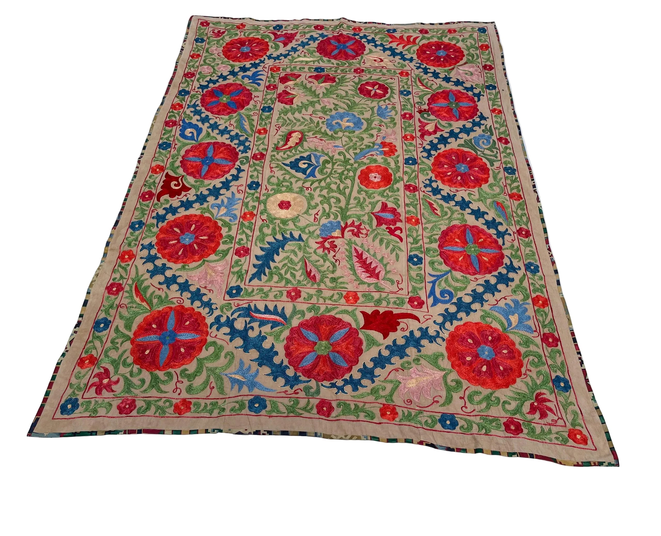 Andkhoy Silk Embroidery — Afghan Handmade Wall & Headboard Décor