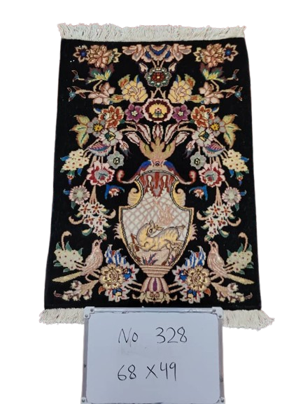 Authentic Qom Rug – Handwoven Natural Wool Persian Carpet, Premium Traditional Design