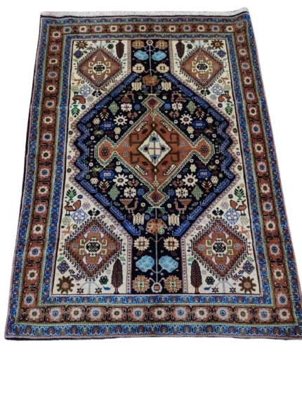 Authentic Qom Rug – Handwoven Natural Wool Persian Carpet, Premium Traditional Design
