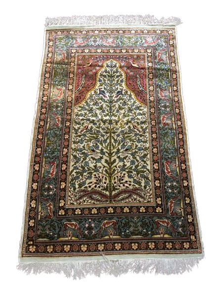 Qom Rug, Persian Rug, Persian Carpet, Natural Wool Rug, Handwoven Rug, Handmade Rug, Oriental Rug, Luxury Rug, Traditional Persian Rug, Iranian Carpet, Floral Rug, Medallion Rug, Wool Area Rug, Home Decor, Premium Rug