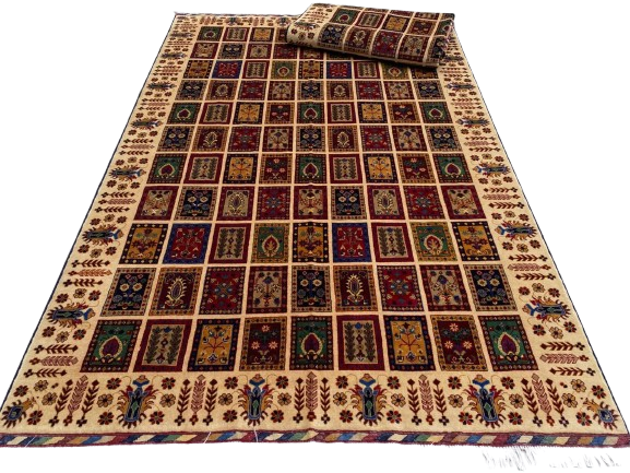 Authentic Afghan Handmade Rug – Premium Hand-Knotted Wool Carpet, Traditional Artisan Design